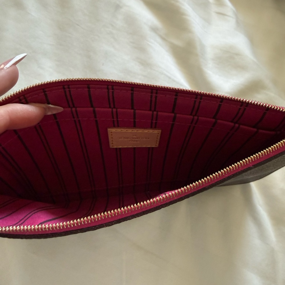 Louis Vuitton Monogram Canvas Wristlet with Pink Accents - Picture 6 of 6